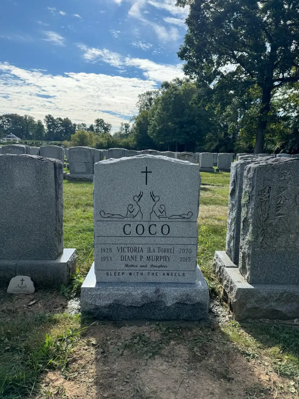 Granite Companion / Double Flat Headstone hand-carved by Couple Marker Guide in NJ — image 6