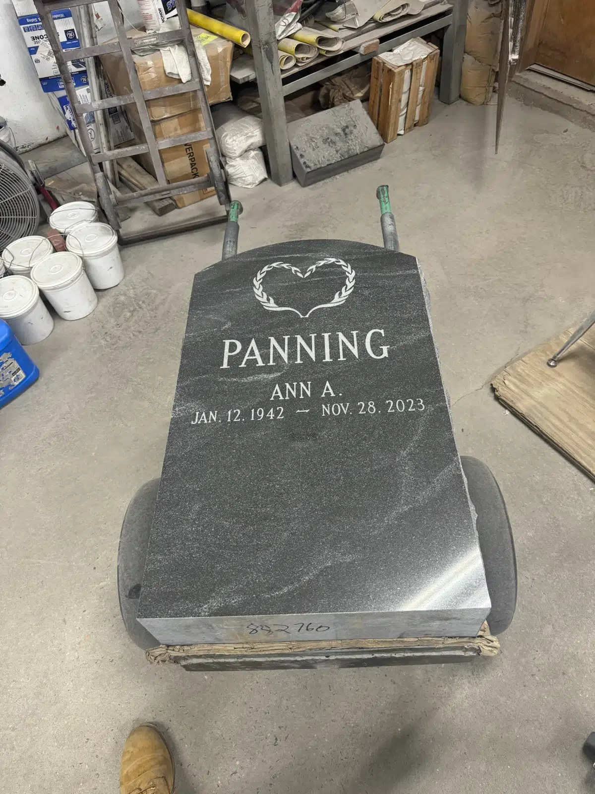 Granite Companion / Double Flat Headstone hand-carved by Couple Marker Guide in NJ — image 9